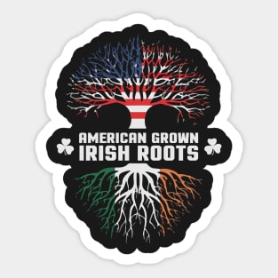 American Grown With Irish Roots Awesome Ireland Sticker